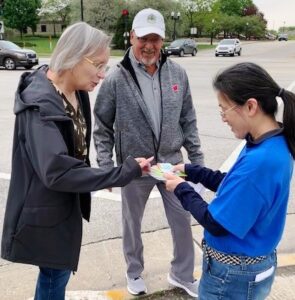 Participants on the Walk For Water played a card game along the way.